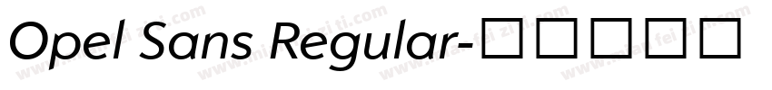 Opel Sans Regular字体转换